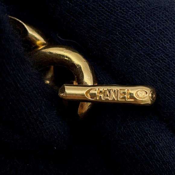 CHANEL Chain Belt Medallion Coco Mark 94P Black Gold Tone 33" France - Picture 10 of 10